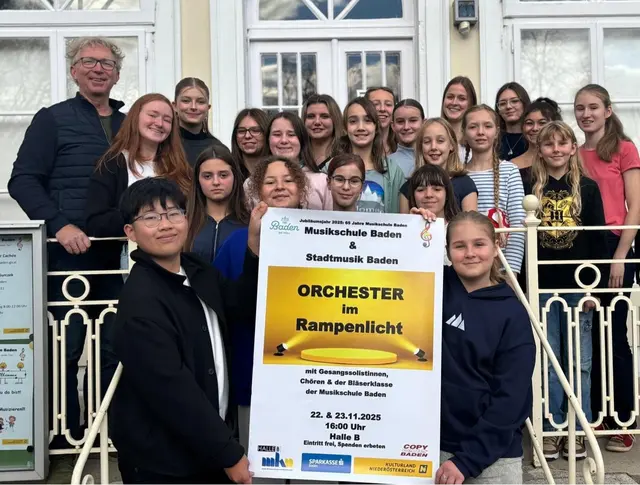 Musikschule Baden und Stadtmusik Baden aden zum gemeinsamen Konzert. | Foto: zVg