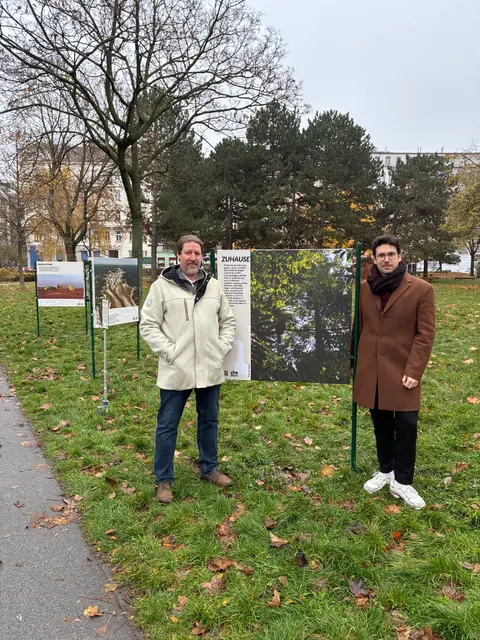 v.l.: Thomas Waitz und Michael Luxenberger (beide Grüne). | Foto: Clara Schweighofer