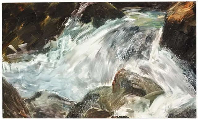 Herbert Brandl (Graz 1959–2025 Wien), Ohne Titel, 2014, Öl auf Leinwand, 150 x 250 cm, Schätzwert: 50.000 – 90.000 Euro. | Foto: Dorotheum