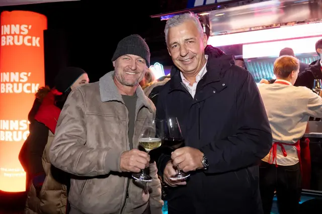 Gerhard Freund (Geschäftsführer Freund Heizung &amp; Sanitär), Thomas Weber (Inhaber der Gelateria Tomaselli) | Foto: MK Illumination / Jan Hetfleisch