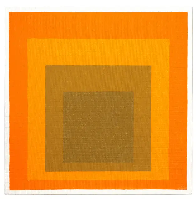 Josef Albers (Bottrop 1888–1976 New Haven, Connecticut, USA), "Study for Homage to the Square: Heavy + Bright Under Veil", 1964, Öl auf Hartfaserplatte, 40,6 × 40,6 cm, Schätzwert: 240.000 – 340.000 Euro. | Foto: Dorotheum