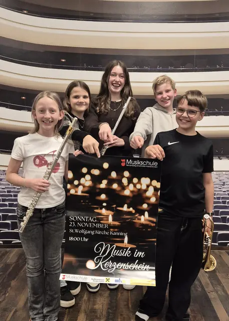 Leonie Hundsberger, Johanna Schreiner, Nora Ratzinger, Valentin Bürstmayr und Wendelin Aigner(v. li.). | Foto: Musikschule