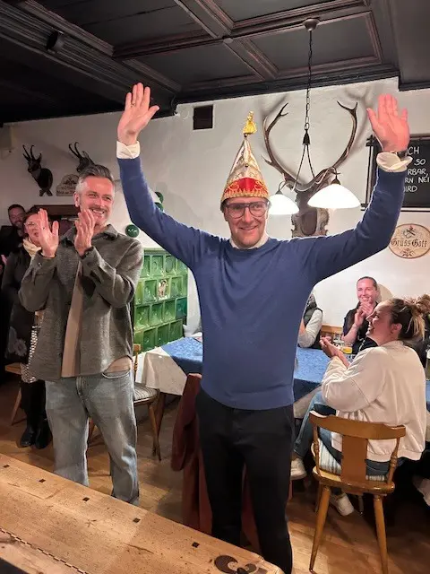 Der neue Mauterndorfer Faschingsprinz Andreas Rest (re) mit Mike Spreitzer. | Foto: USC Mauterndorf