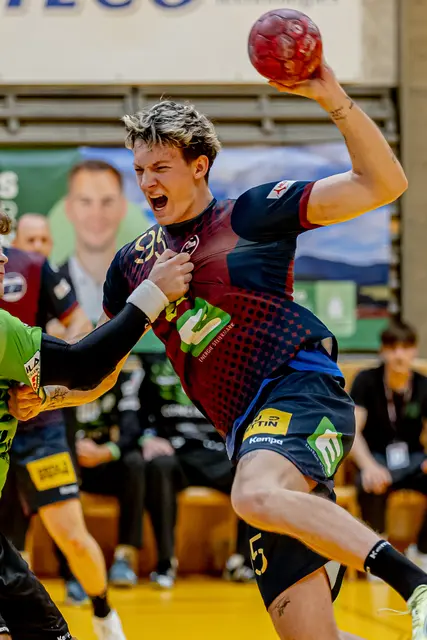 Erstmals kam Neuzugang Daniel Pinter im Team der Handball Sportunion Leoben zum Einsatz. | Foto: Robert Edegger