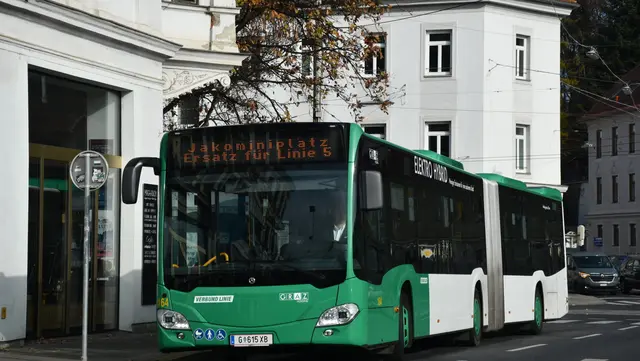 Für Ersatzverkehr wurde gesorgt. | Foto: Holding Graz/Watzinger (Symbolfoto)