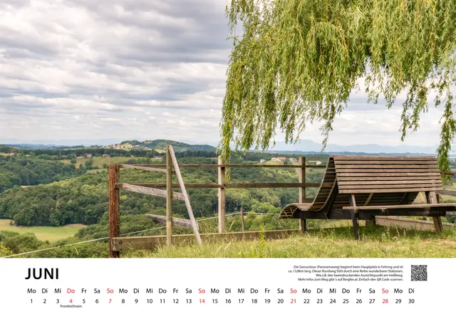 Die Genusstour in Fehring ist ca. 13,8km lang. Dieser Rundweg führt durch viele wunderbare Stationen.
Wie z.B. den beeindruckenden Aussichtspunkt am Heißberg. | Foto: Gerald Lang Photography