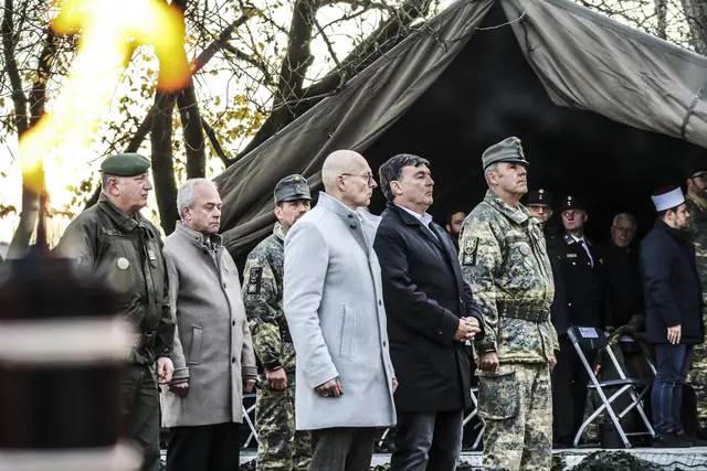 Auf der Angelobung im Lehener Park. | Foto: Bundesheer/Hannes Brandl