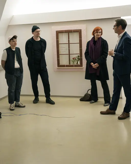 Artists in Residence in Kapfenberg ist abgeschlossen, im Bild Künstlerin Beate Gatschelhofer, Organisator Tom Biela, Christiane Kada und Bgm. Matthäus Bachernegg. | Foto: Stadtgemeinde Kapfenberg/Mayer