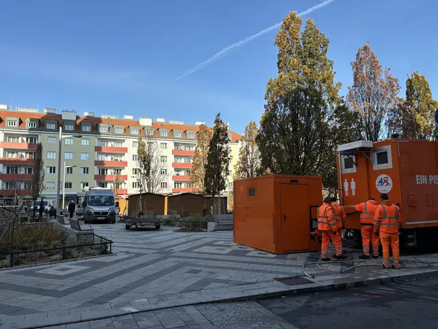 Vergangene Woche startete der Aufbau am Enkplatz. | Foto: Luca Arztmann/MeinBezirk