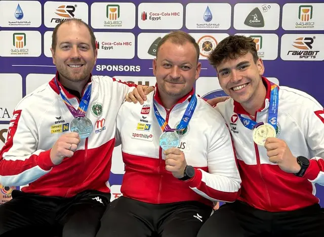 Das Österreich-Silber-Trio mit Dominic Einwaller (re.). | Foto: Roth
