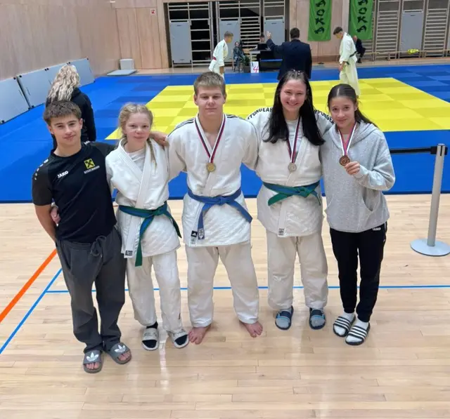 Gleich drei Medaillen nahmen Noah Huber, Laura Groß-Gombotz und Leni Sommer aus Ljubljana mit nach Hause. | Foto: TUS Feldbach