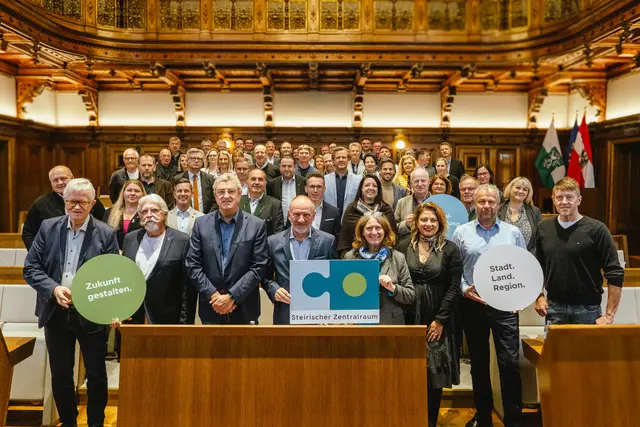 Durch die Landtags- und Gemeinderatswahlen wurde auch die Regionalversammlung der Region Steirischer Zentralraum politisch neu konstituiert. In neuer Formation wurde das Arbeitsprogramm für 2026 beschlossen. | Foto: Regionalmanagement Steirischer Zentralraum GmbH