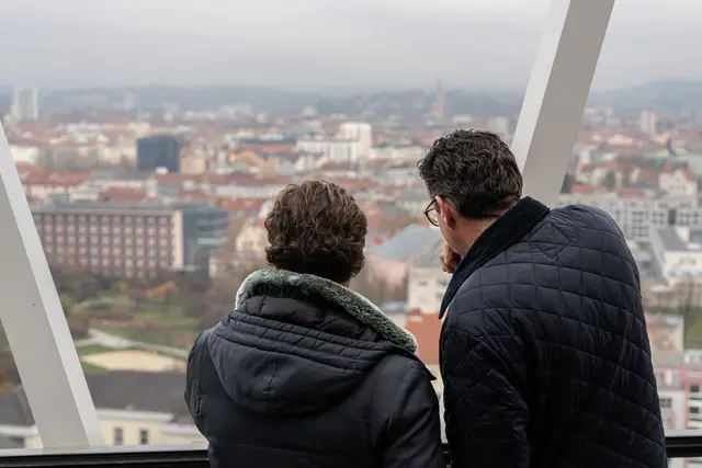Das 17-stöckige Gebäude bietet einen weitreichenden Ausblick über Graz. | Foto: Jack Coleman