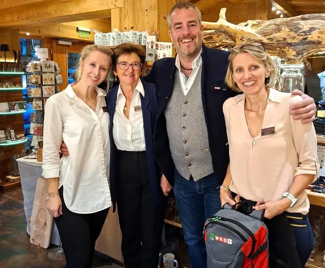 Tochter Veronika Aufschnaiter, Barbara Bärnthaler, Hermann Huber, Josy Aufschnaiter. | Foto: WK Kitz