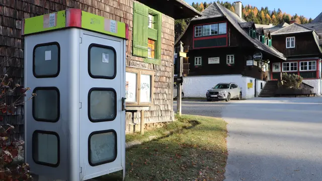 ...telefonieren geht auch so noch, auf der Teichalm.