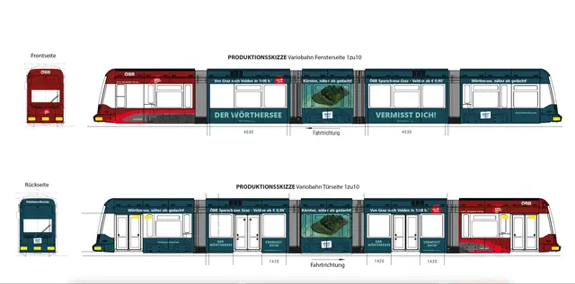 Detailansicht der Straßenbahn: Die Region Wörthersee hofft auf Gäste aus der grünen Steiermark. | Foto: Wörthersee/Rosental Tourismus