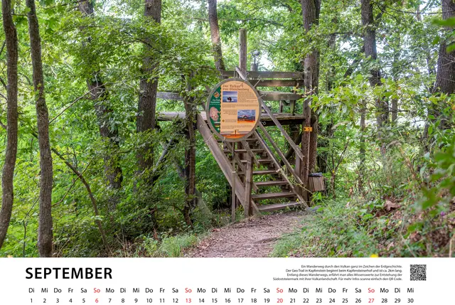 Ein Wanderweg durch den Vulkan ganz im Zeichen der Erdgeschichte. Der Geo Trail in Kapfenstein ist ca. 2km lang. | Foto: Gerald Lang Photography