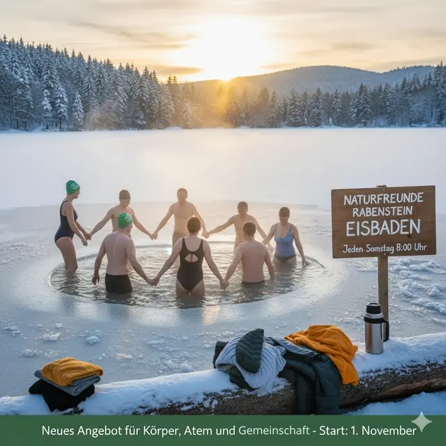 Eisbaden mit den Naturfreunden Rabenstein.  | Foto: zVg. Naturfreunde Rabenstein
