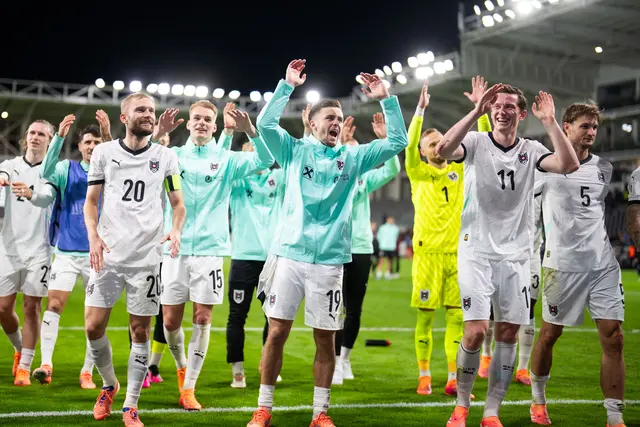 Feiern die ÖFB-Stars auch am Dienstagabend die fixe Quali für die kommende WM? | Foto: APA-Images / APA / GEORG HOCHMUTH