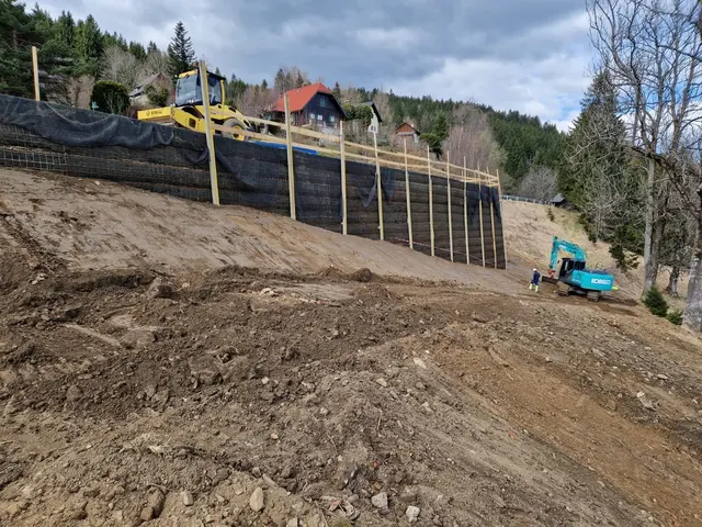 Durch die Hanglage mussten einige Sicherungsmaßnahmen durchgeführt werden. | Foto: Gemeinde Hirschegg-Pack