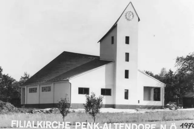 Auf dem Archivfoto ist die Filialkirche in Penk, die 1970 erbaut wurde, zu sehen. | Foto: Archiv Penk