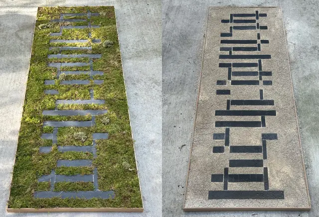 Künstler Peter Sandbichler markiert den Verlauf der ehemaligen Schleppbahn.  | Foto: querkraft/Kieran Fraser/rococoon