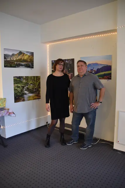 Andrea Eßletzbichler und Harald Haselsteiner in der Galerie in Scheibbs | Foto: Roland Mayr/MeinBezirk Scheibbs