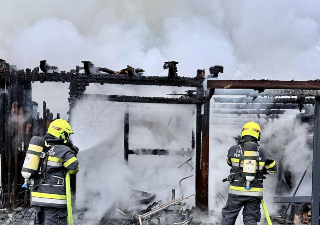 Im Inneren der Gartenhütte befanden sich mehrere Gasflaschen.  | Foto: Feuerwehr Peratschitzen