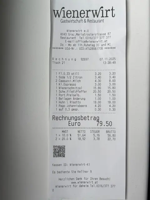 "Wienerwirt": Angemessene Preise für sehr gutes Essen | Foto: Konstantinov