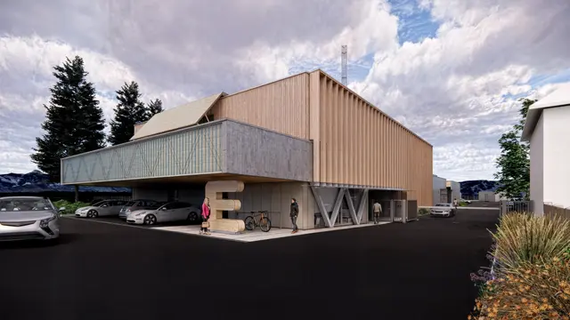 So wird die neue Außenstelle der Energie Steiermark in Bärnbach aussehen. | Foto: Energie Steiermark