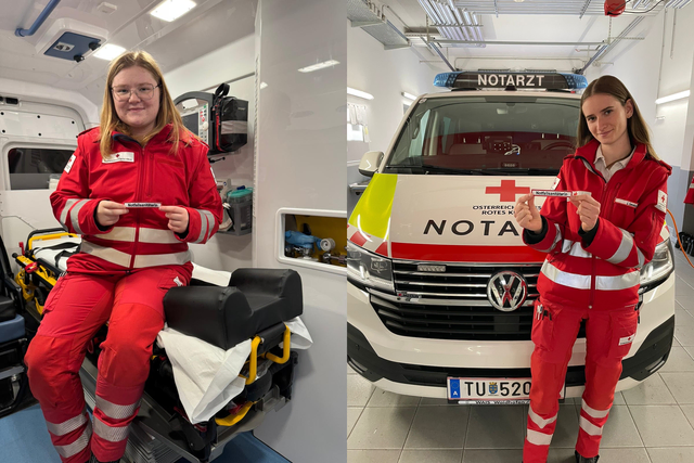 Stella Anglmayer und Jana Sevelda (r.) | Foto: Rotes Kreuz Waidhofen/Thaya