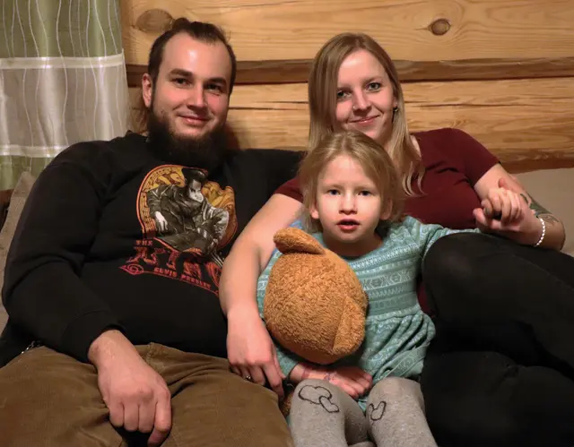 Stefan und Gabi Neuhuber mit ihrer Tochter Paulina (7), die mit dem DiGeorge-Syndrom und einem Herzfehler geboren wurde. | Foto: MeinBezirk/Rabl