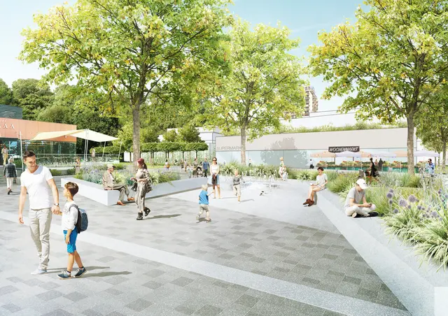 750 Wohnungen, Fußgängerzone, Geschäfte und Büros. In Oberlaa soll ein neues Stadtquartier entstehen. Die Baupolizei hat die Bewilligung bereits erteilt. Doch nun hat das Verwaltungsgericht den Bescheid zurückgeschmettert – er sei äußerst mangelhaft. | Foto: Stadt Wien/MA 19