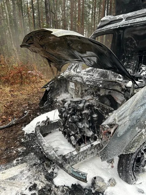 Als die Streife am Brandort ankam, konnte ein weißer Klein-Transporter wahrgenommen werden, dessen Fahrerkabine in Vollbrand stand.  | Foto: polizei.gv.at