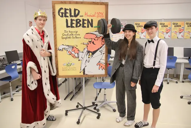 Starke Musicaldarsteller: David Kohlmaier, Antonia Hirschmann und Niklas Mohr (v.l.) | Foto: MeinBezirk/Herwig Brucker