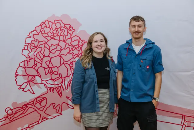 SJ-Landesvorsitzende Eva Reiter und der neue im Vorstand, Christoph Huber aus Wels. | Foto: MecGreenie Production