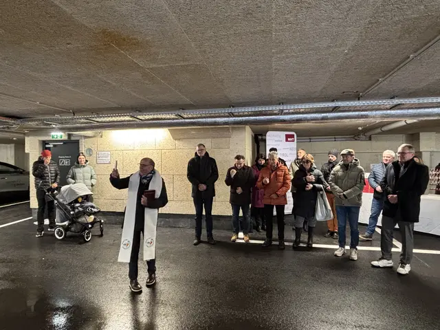 Segnung in der Tiefgarage. | Foto: Nikolaus Kogler
