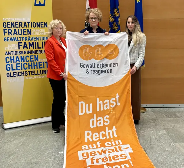  Landesrätin Eva Prischl,  Landesrätin Christiane Teschl-Hofmeister und Anna Sonnleitner (Gewaltschutzzentrum NÖ) | Foto: Tanja Handlfinger