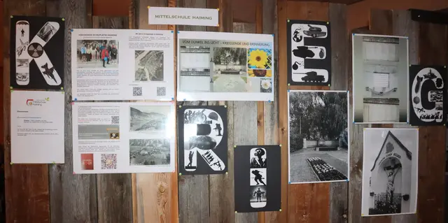 Projektarbeit der Mittelschule Haiming zum Thema Krieg.  | Foto: Tatschl