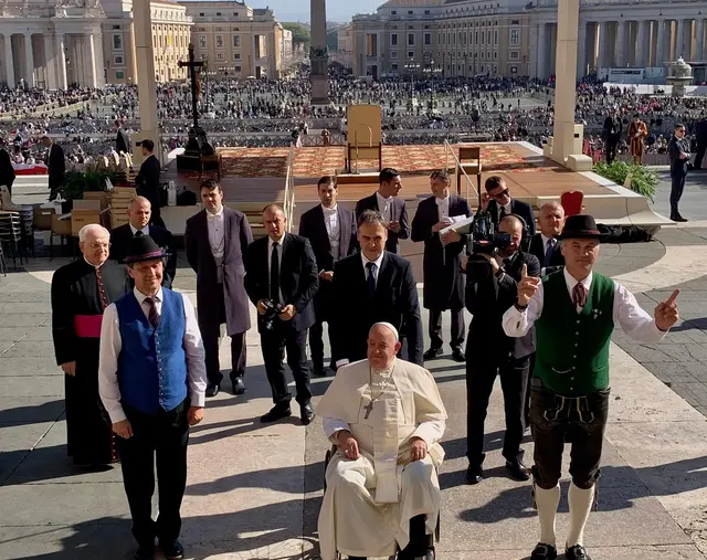 Die Musiker aus Niederwaldkirchen spielten in Rom. | Foto: MV Niederwaldkirchen