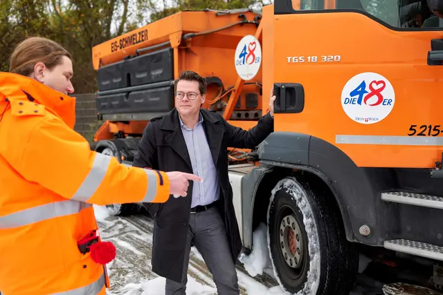 Winterdienst-Stadtrat Jürgen Czerhonorszky (SPÖ) verspricht: Sein Team steht für Eis und Schnee bereit. | Foto: Stadt Wien