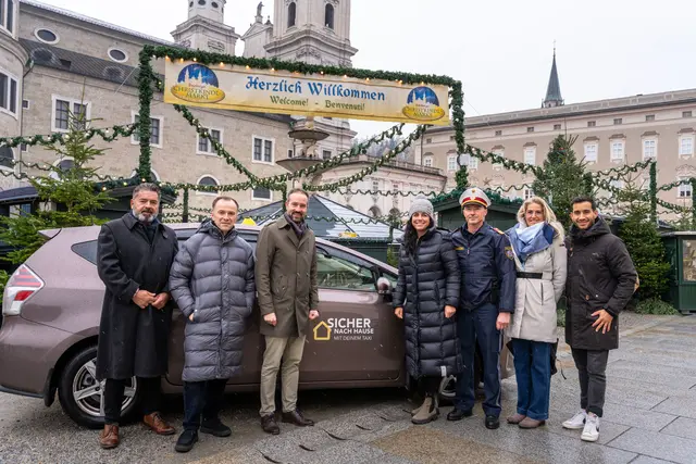Auf einem Pressegespräch sprach LH-Stv. Stefan Schnöll, Thomas Schwaiger (Polizei Salzburg) sowie Yvonne Rosenstatter (SVV), Melanie Ranner (WKS) und Harald Kratzer (Sternbräu) die Kampagne "Sicher nach Hause im Advent." | Foto: P8 Marketing