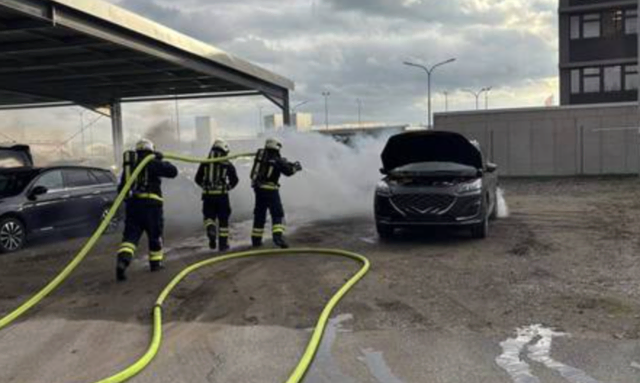 In Horn sorgte ein Fahrzeug mit alternativem Antrieb für einen herausfordernden Einsatz der Feuerwehren. | Foto: Feuerwehr