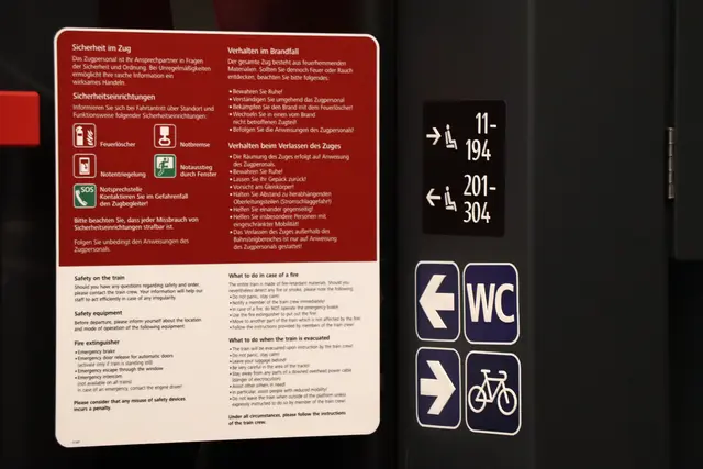 Wichtige Hinweise sind für Bahnkundinnen und -kunden gleich ersichtlich. | Foto: Christiane Nimpf