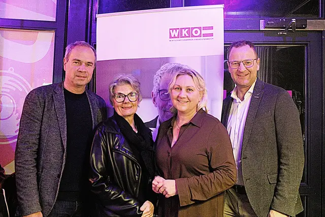 Für die Wirtschaft im Bezirk aktiv (v.l.n.r.): Andreas Promberger, Brigitte Stumpner, Sigrid Schuster, Martin Ettinger. | Foto: WKO