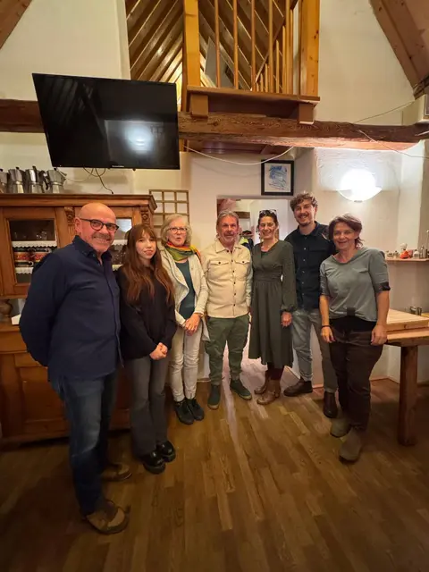 Josko Vlasich, Marie Neudecker, Margarethe Pauer, Gerhard Wohmuth, frische gewählte Bezirkssprecherin Nina Piniel, Stellvertreter Philip Juranich, Karin Parapatits | Foto: Nina Piniel/Die Grünen Bgld.