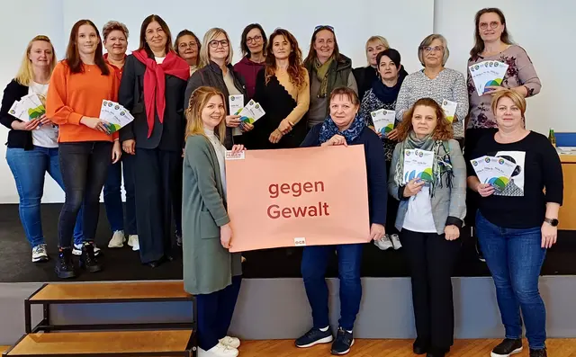 Regionalfrauenvorsitzende des ÖGB-Südweststeiermark, Sigrid Riegler, beim Auftakt der Kampagne „16 Tage gegen Gewalt an Frauen und Mädchen“,  | Foto: ÖGB Frauen