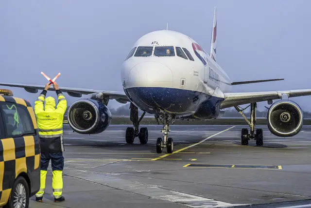 Große Bedeutung für Standort Steiermark: Die Ankunft des ersten Flugzeugs der neuen London-Verbindung | Foto: Foto Fischer