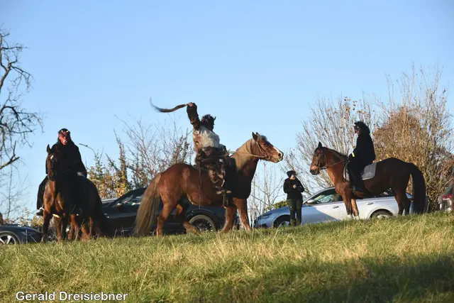 Obmann Marco Fall Ritt selbst als Krampus mit. | Foto: Gerald Dreisiebner