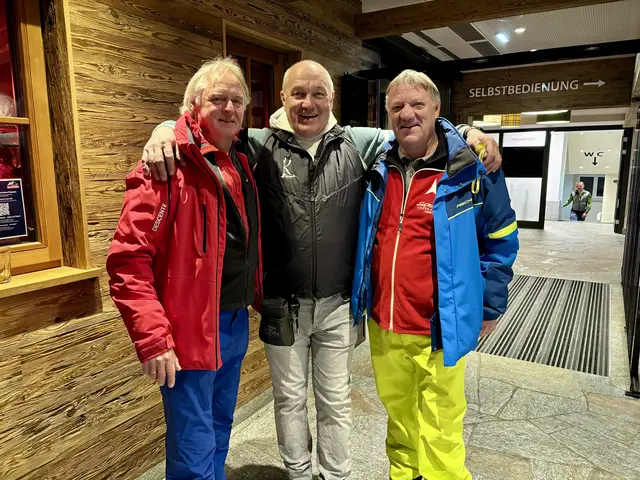 Kringsalm "Urgestein" Christopher mit Franz Überbacher und Josef Dingsleder.